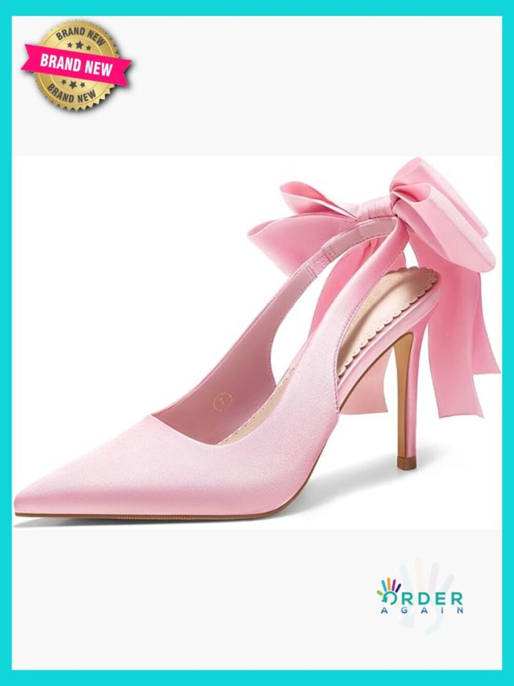 Satin Slingback Stiletto Heels Closed Pointed Toe Elegant Wedding Dress Pumps